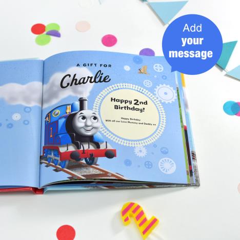 Personalised Thomas the Tank Engine Birthday Hardback Book Extra Image 1